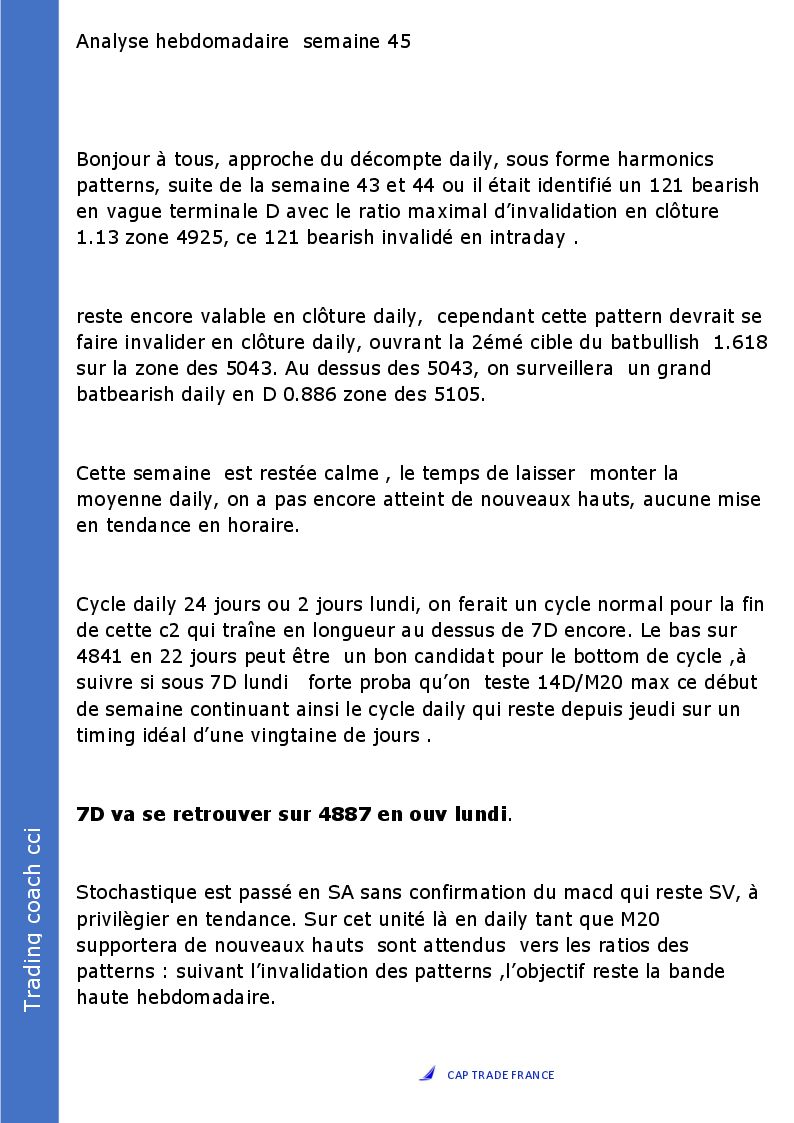Analyse hebdomadaire semaine 45 page 1